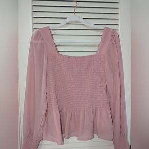 Pink long sleeved top